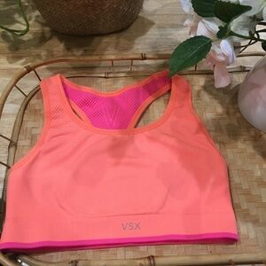 Victorias Secret small sports orange bra longline